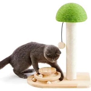 2-in-1 Mushroom Cat Scratcher with Sisal Ropes