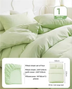 4 Packaging | Disposable Travel Bedding Set | Green | Waterproof & Clean | 4-Piece Set for Twin Beds