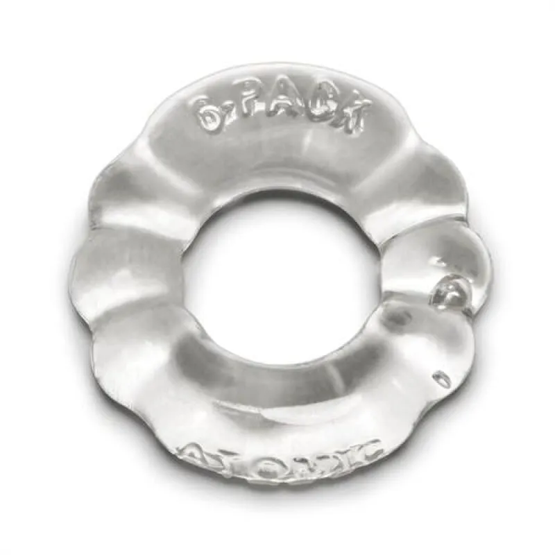 6-Pack Cockring Atomic Jock - Clear