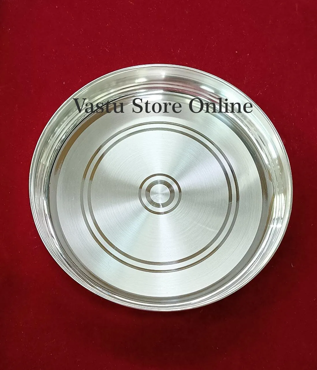 999 Fine Pure Silver Handmade solid Plan Thali, Plate/ Tray for Meal, Pooja - 11 Inch approx 475  gram approx
