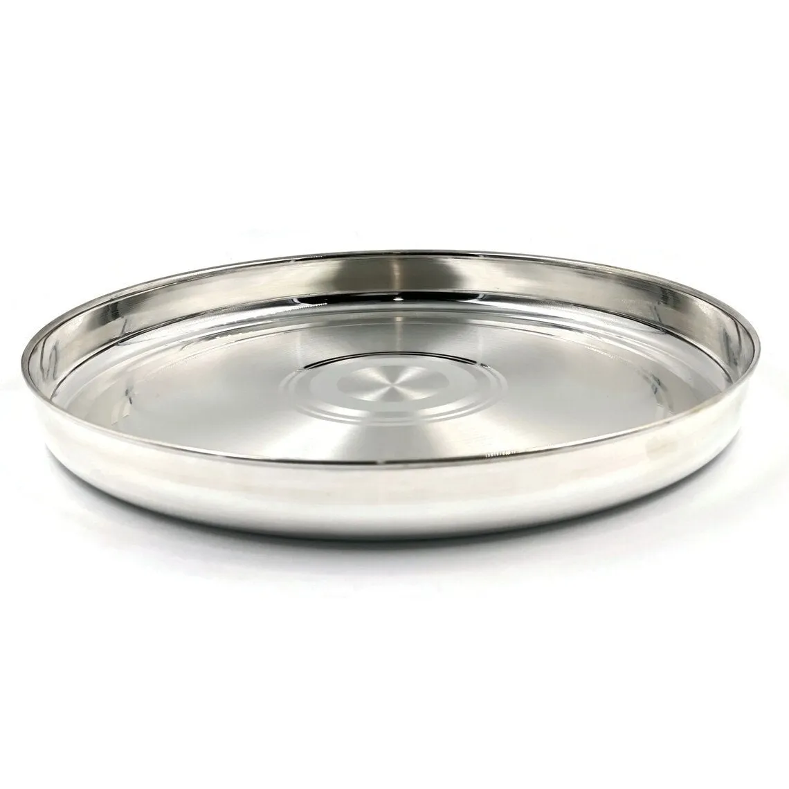999 Fine Pure Silver Handmade solid Plan Thali, Plate/ Tray for Meal, Pooja - 11 Inch approx 475  gram approx