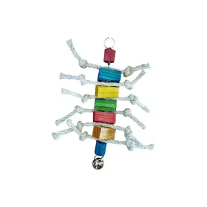 Akwa Caterpillar Wood & Rope Bird Toy