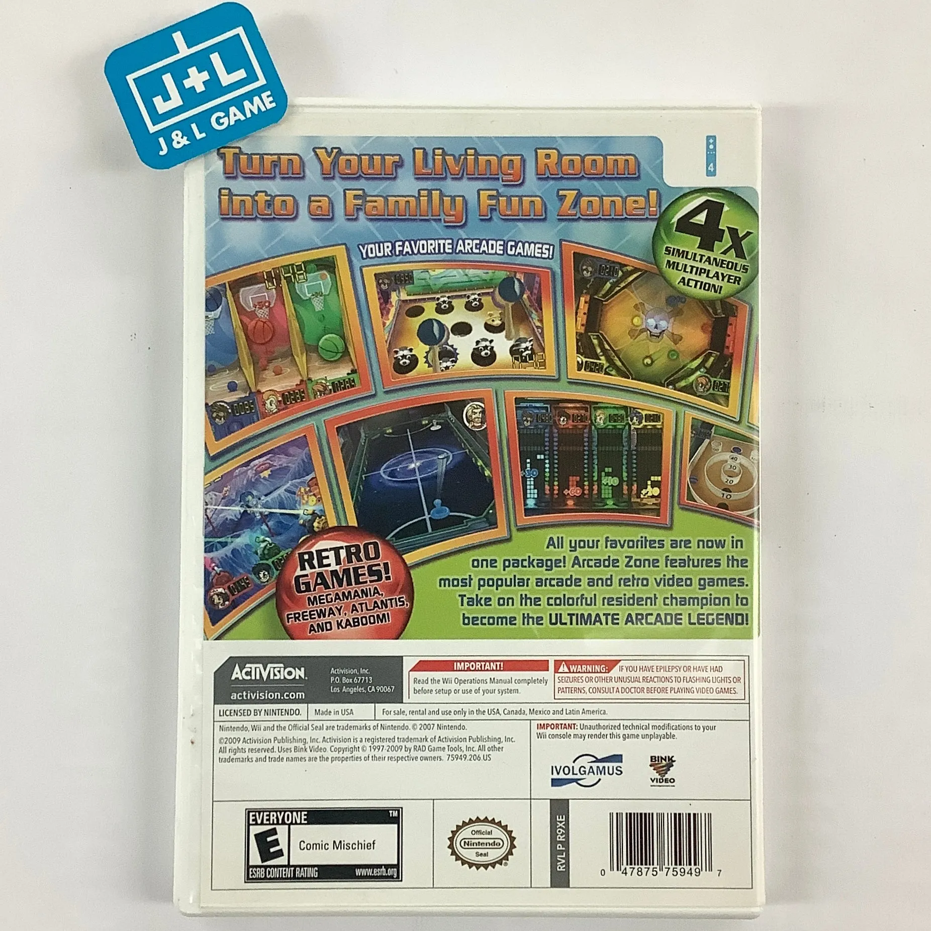 Arcade Zone - Nintendo Wii [Pre-Owned]