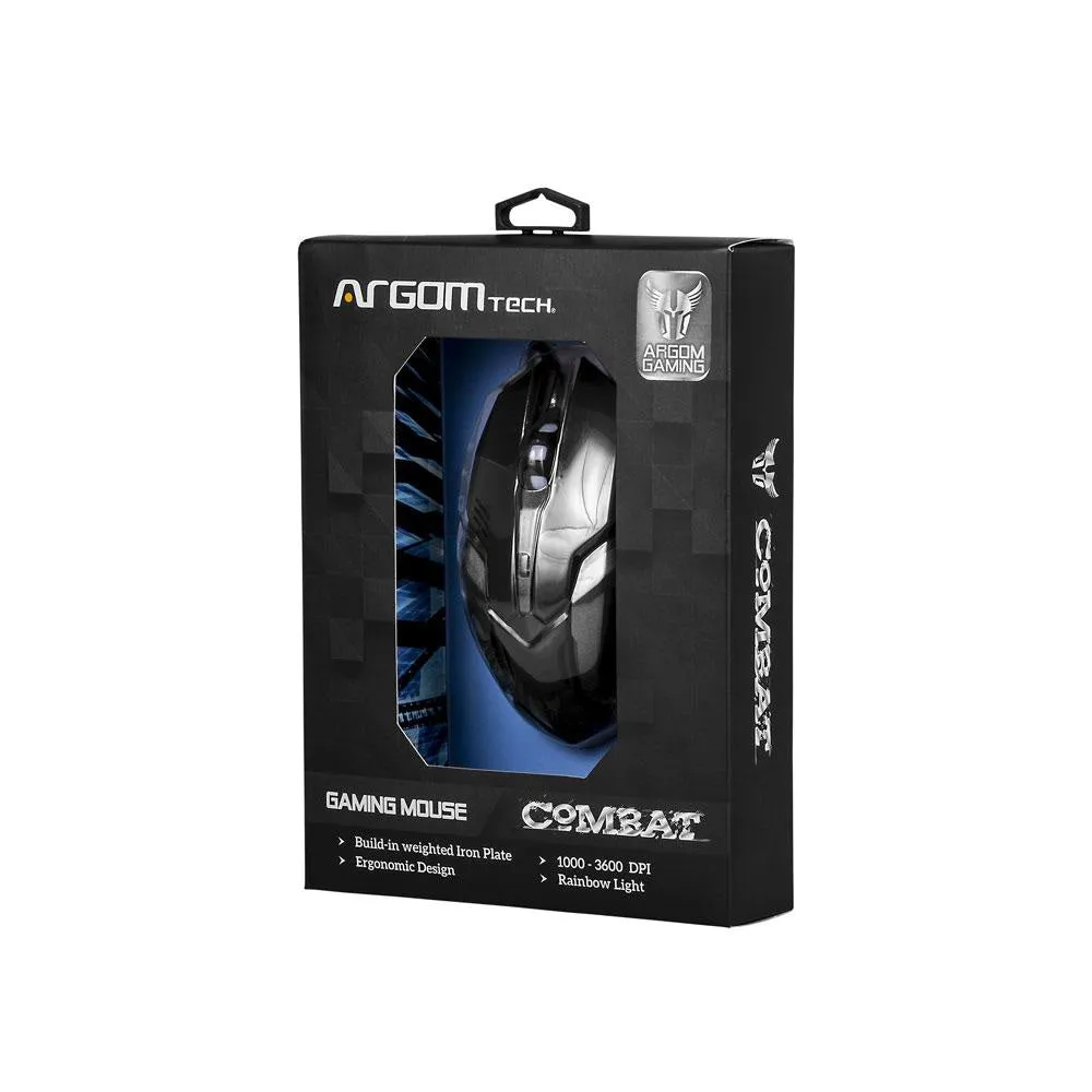 Argom Gaming Mouse Combat MS40 USB 6 Buttons - Black