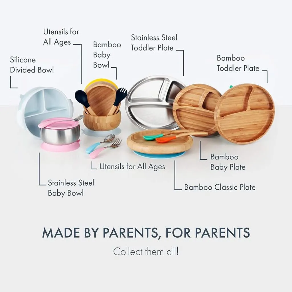 Avanchy Baby Bamboo Stay Put Suction Bowl   Spoon