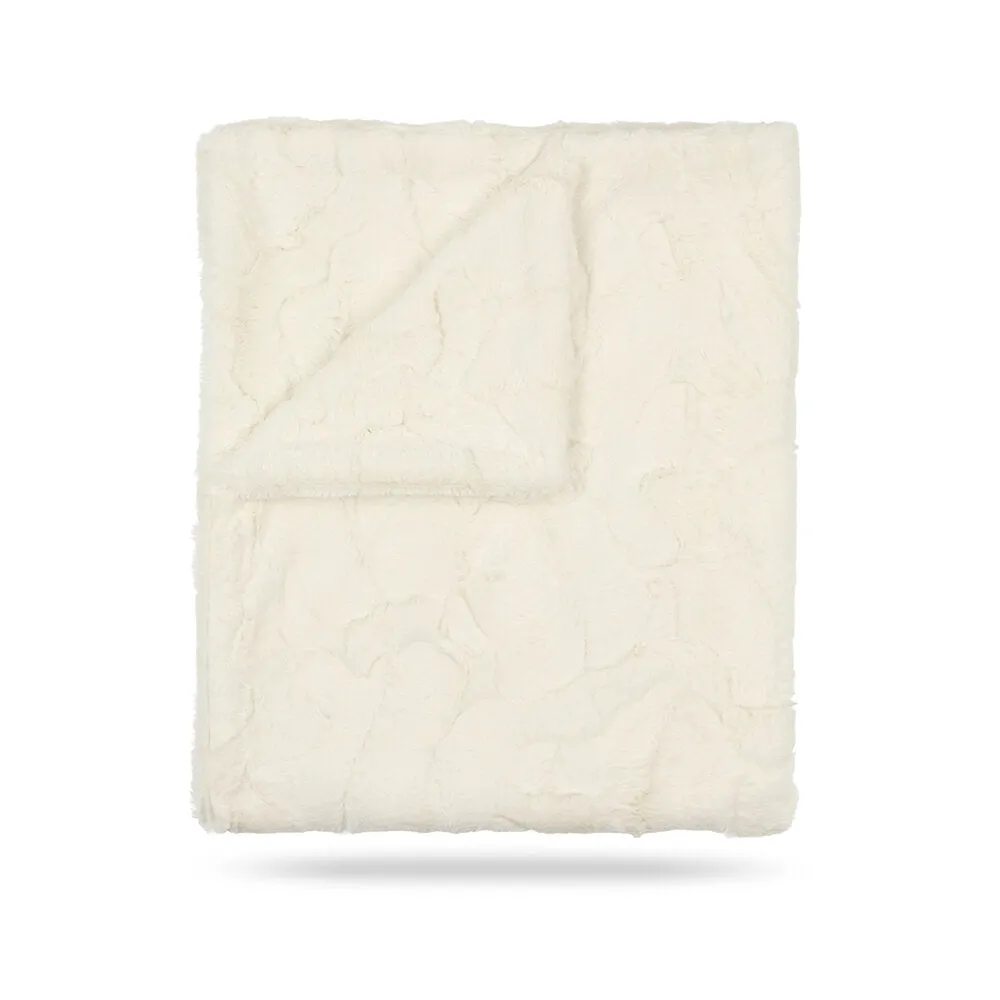 Baby Boy Blanket | Lux Fur | Natural Double Sided | Peluche