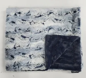 Baby Boy Blanket | Minky Plush | Wild Rabbit Navy | Winx   Blinx
