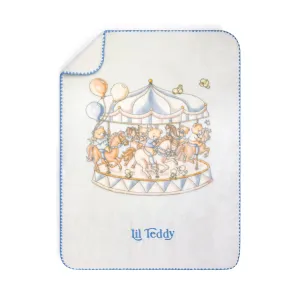 Baby Boy Blanket | Teddy's Merry Go Snuggle | Blueberry Biscuit | Lil Teddy