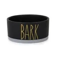 Barkley and Bella Ceramic Bark Dog Bowl
