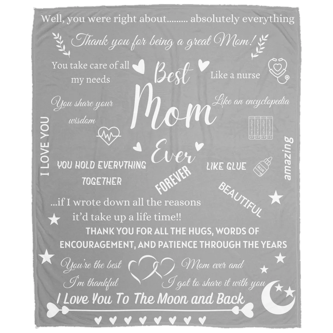 Best Mom Ever Plush Fleece Blanket