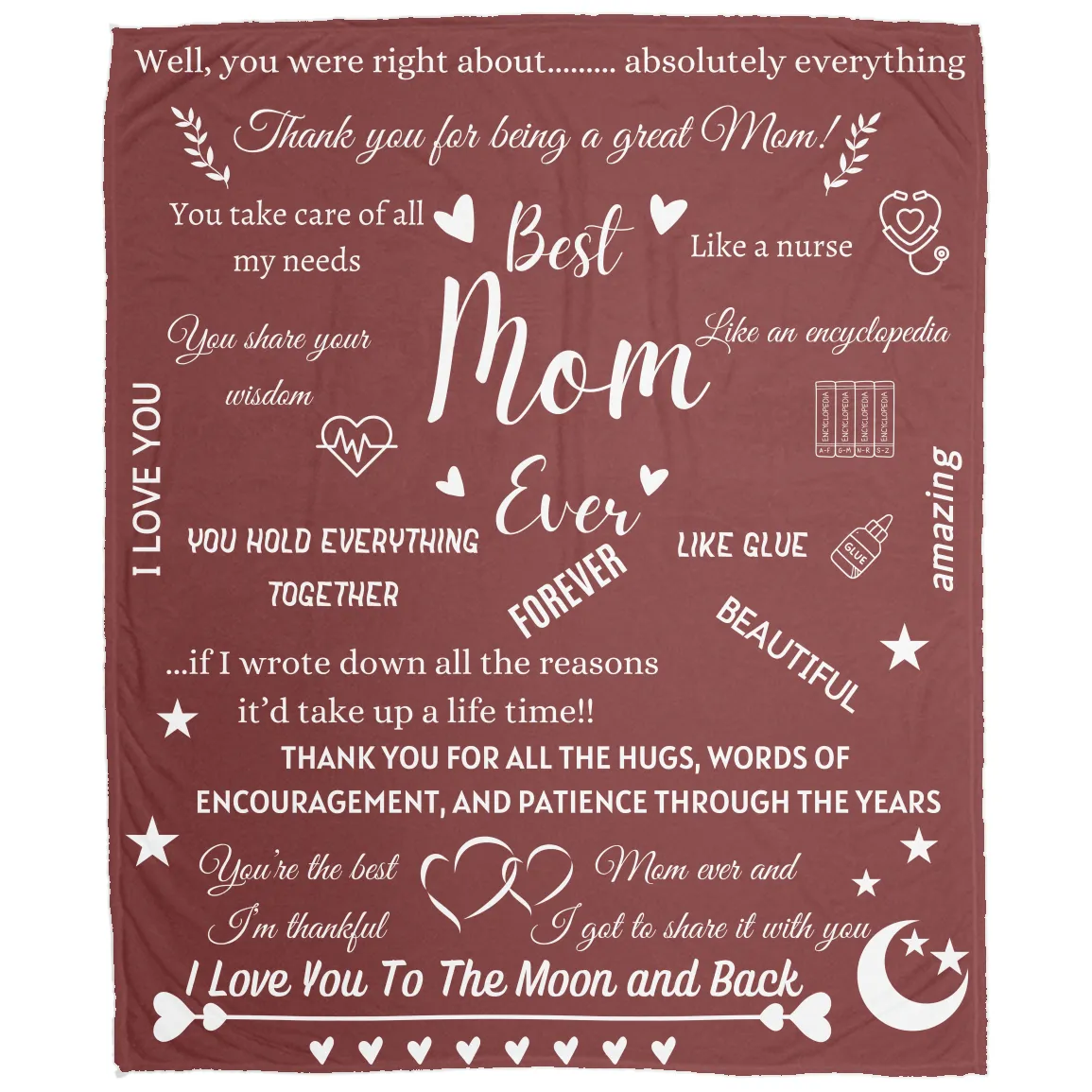Best Mom Ever Plush Fleece Blanket