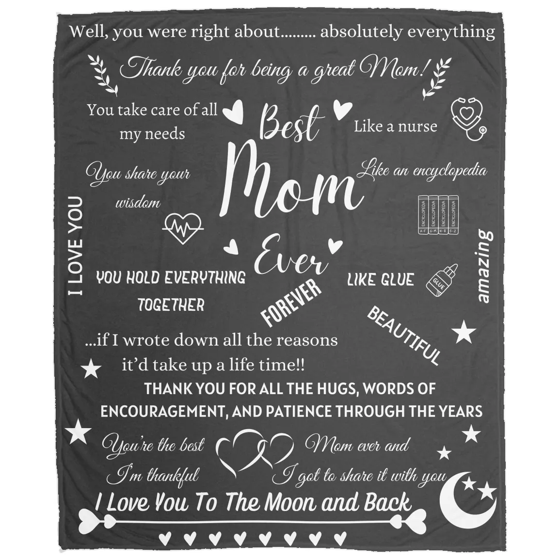 Best Mom Ever Plush Fleece Blanket