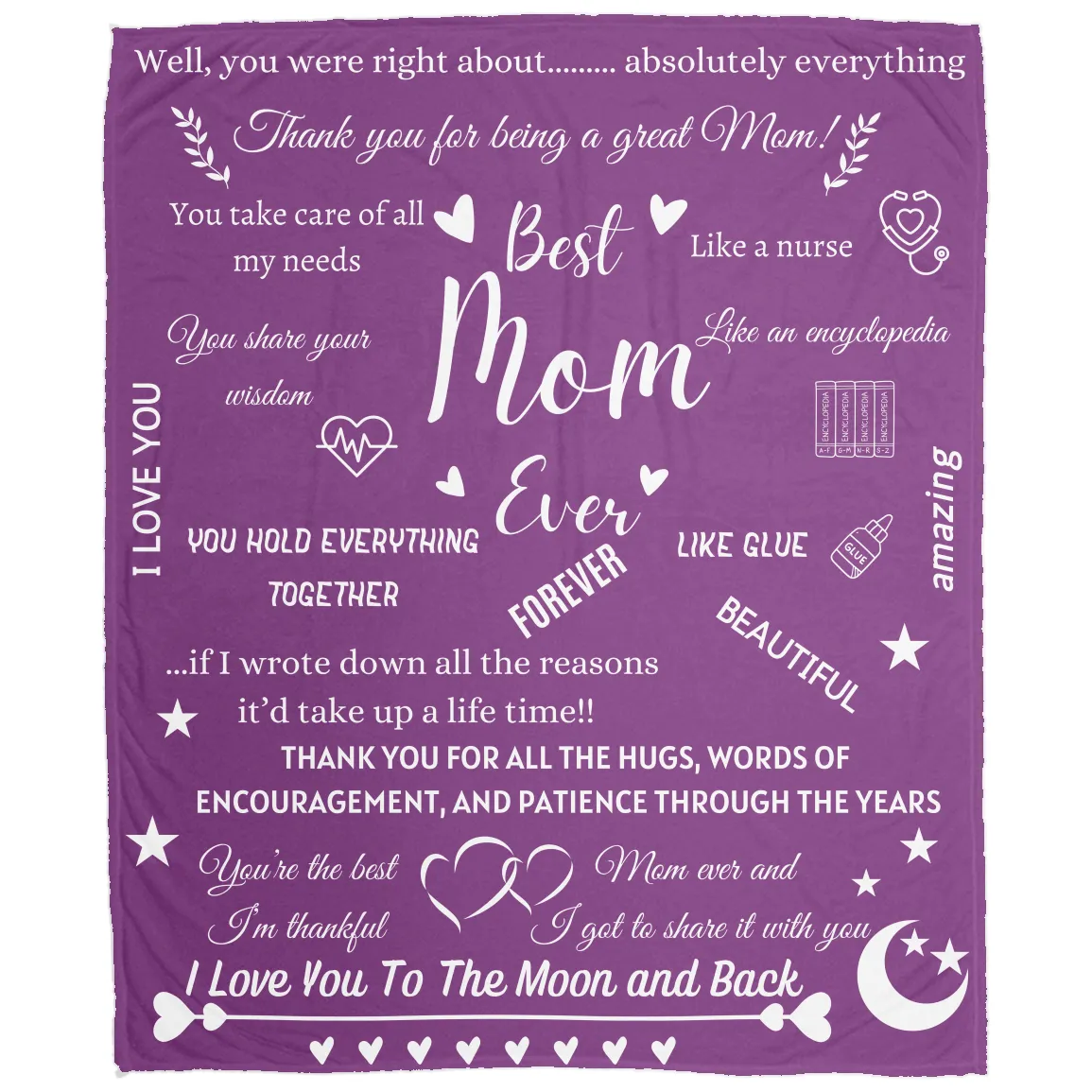 Best Mom Ever Plush Fleece Blanket