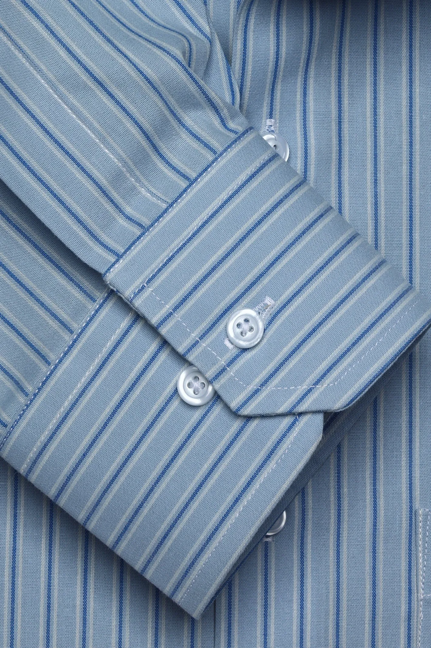 Blue Broad Stripe Formal Shirt