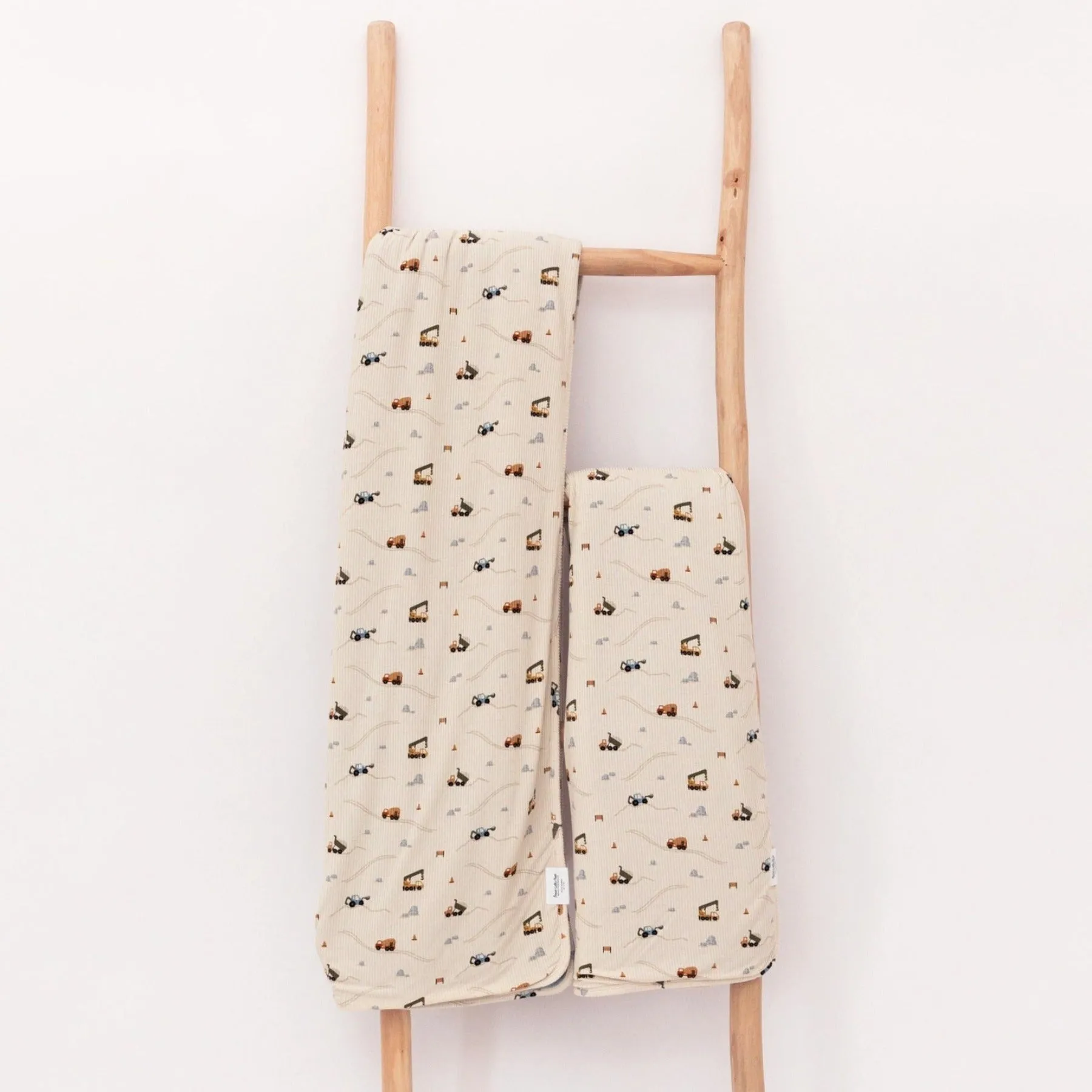 Construction Small Ribbed Toddler Blanket