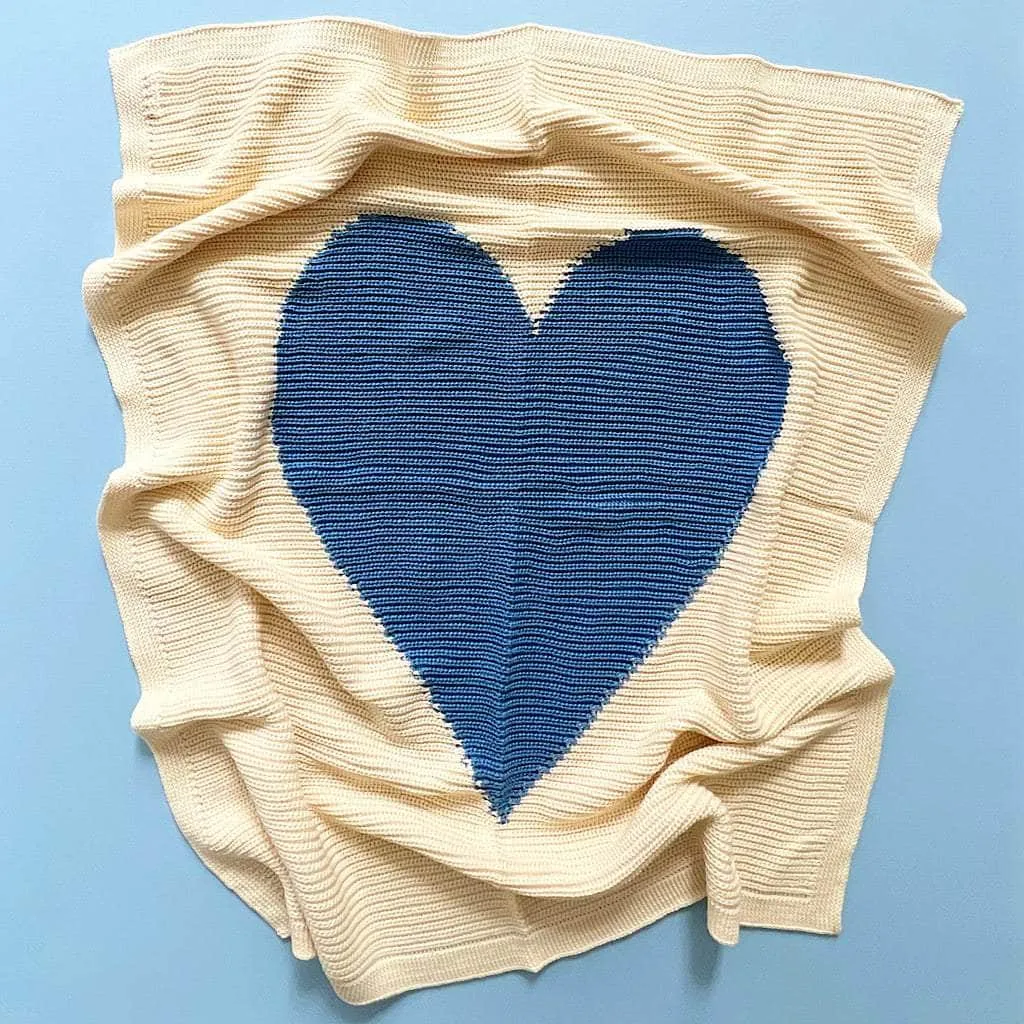 Cotton Baby Blankets - Heart Large
