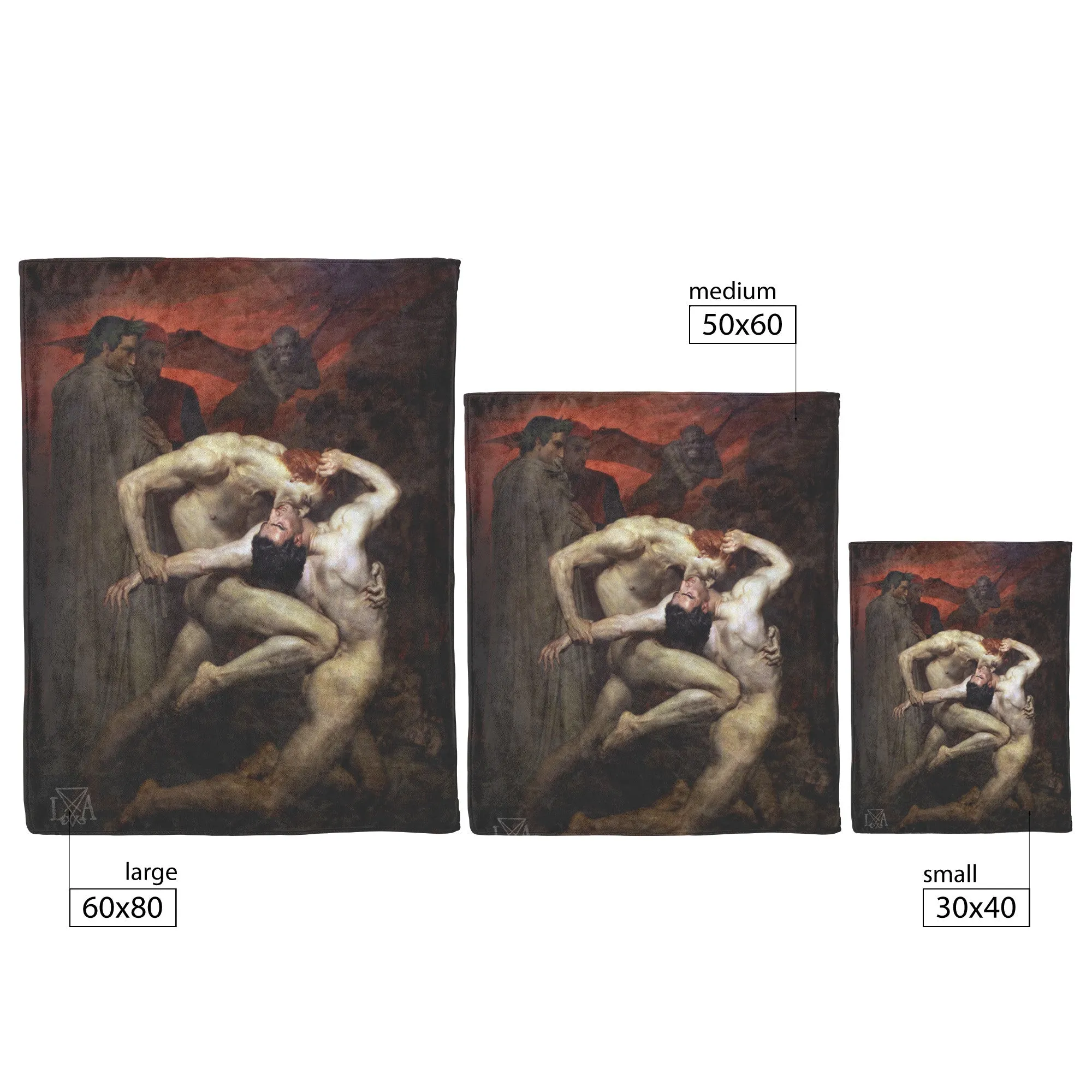 Dante & Virgil (in Hell) Fleece and Sherpa Blankets