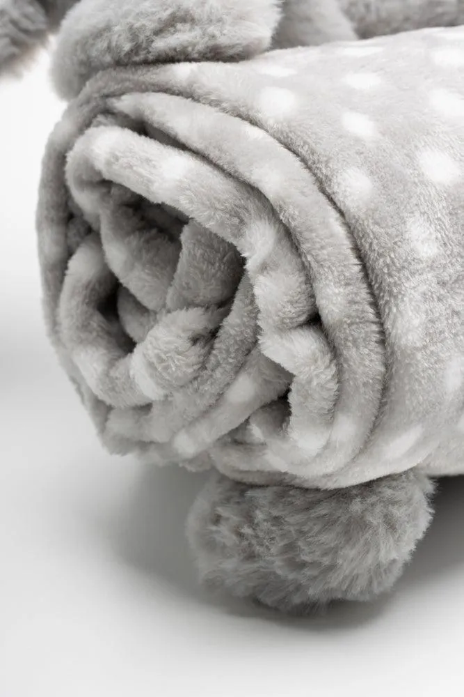 Elephant 2 Pack Blanket And Toy Grey
