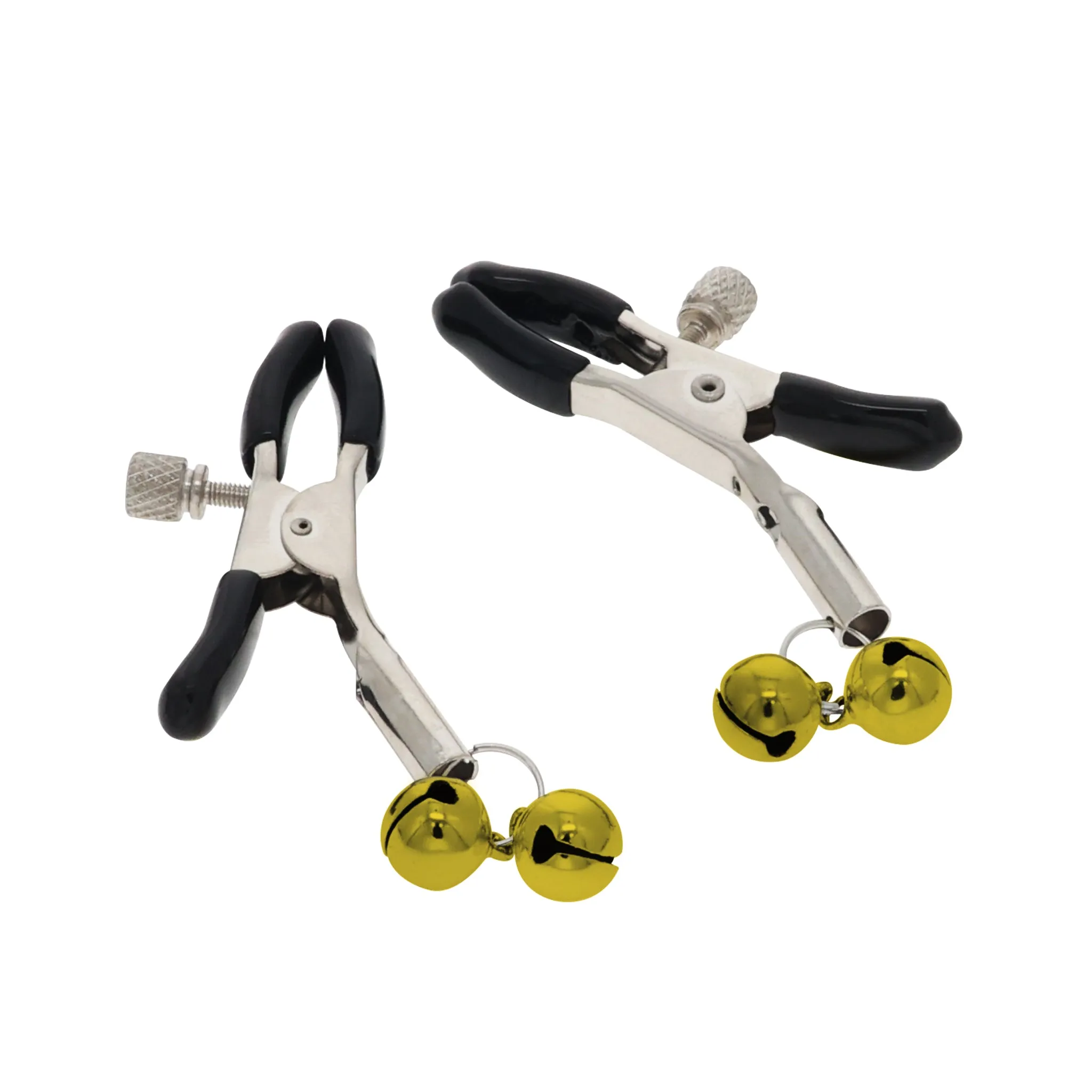 EROGENOUS ZONE ADJUSTABLE NIPPLE CLAMPS W/ SILVER BELLS