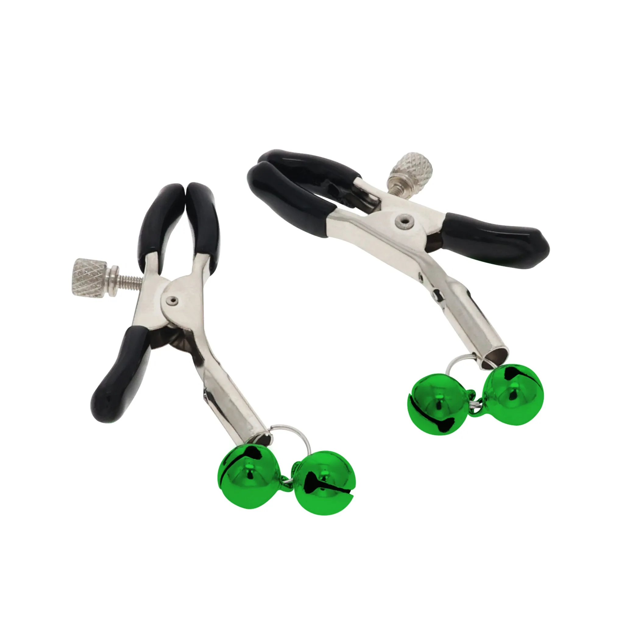 EROGENOUS ZONE ADJUSTABLE NIPPLE CLAMPS W/ SILVER BELLS