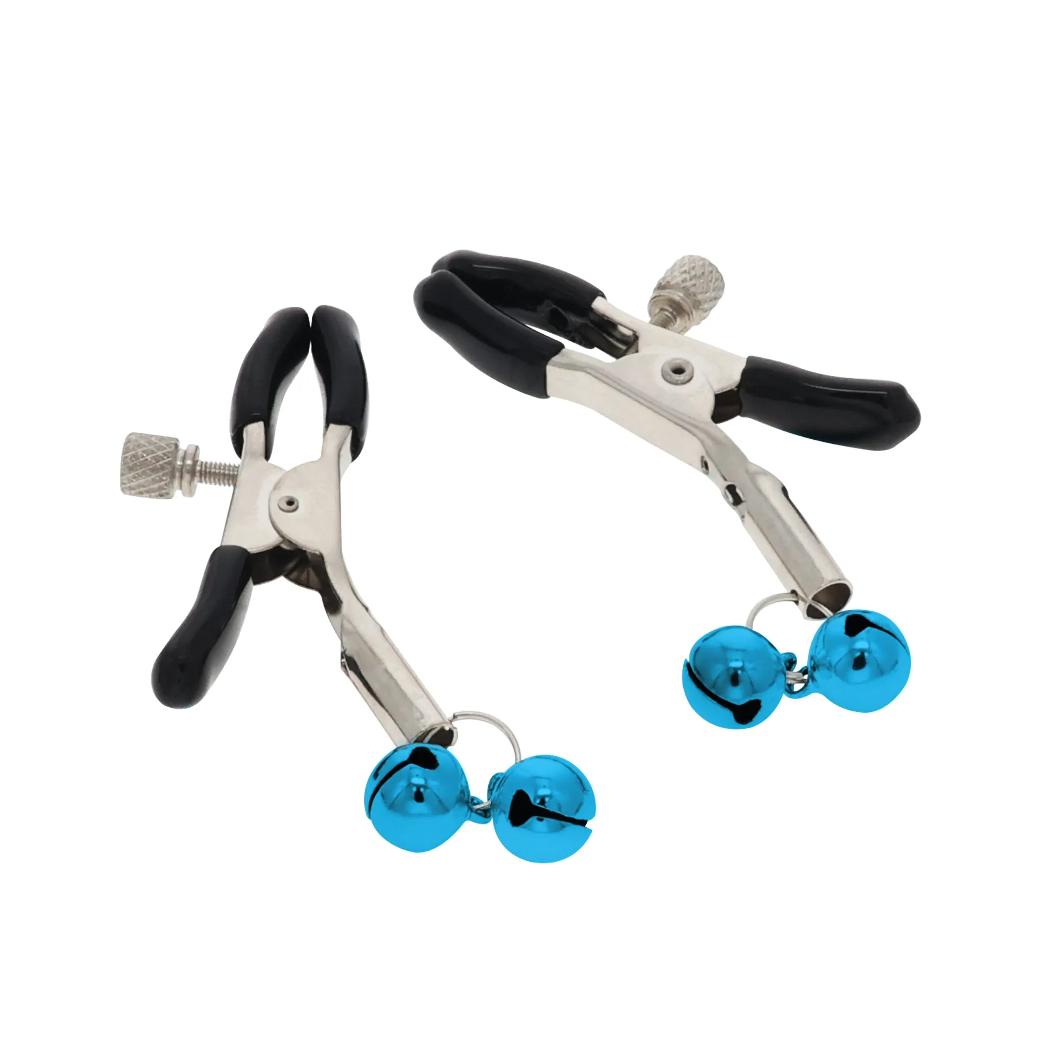 EROGENOUS ZONE ADJUSTABLE NIPPLE CLAMPS W/ SILVER BELLS
