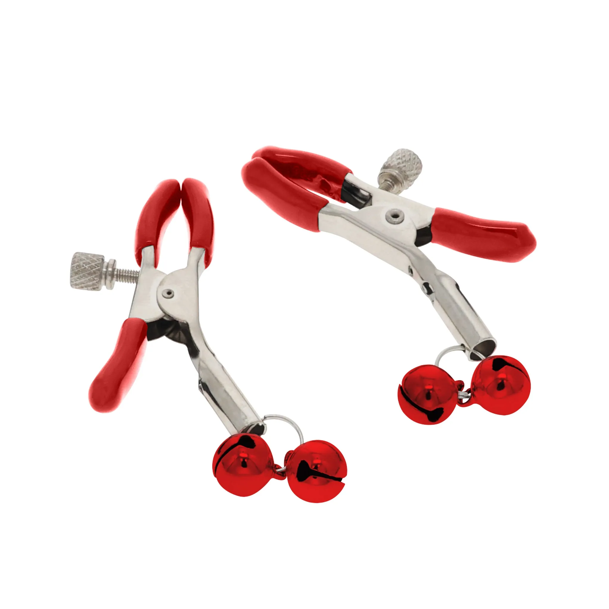 EROGENOUS ZONE ADJUSTABLE NIPPLE CLAMPS W/ SILVER BELLS