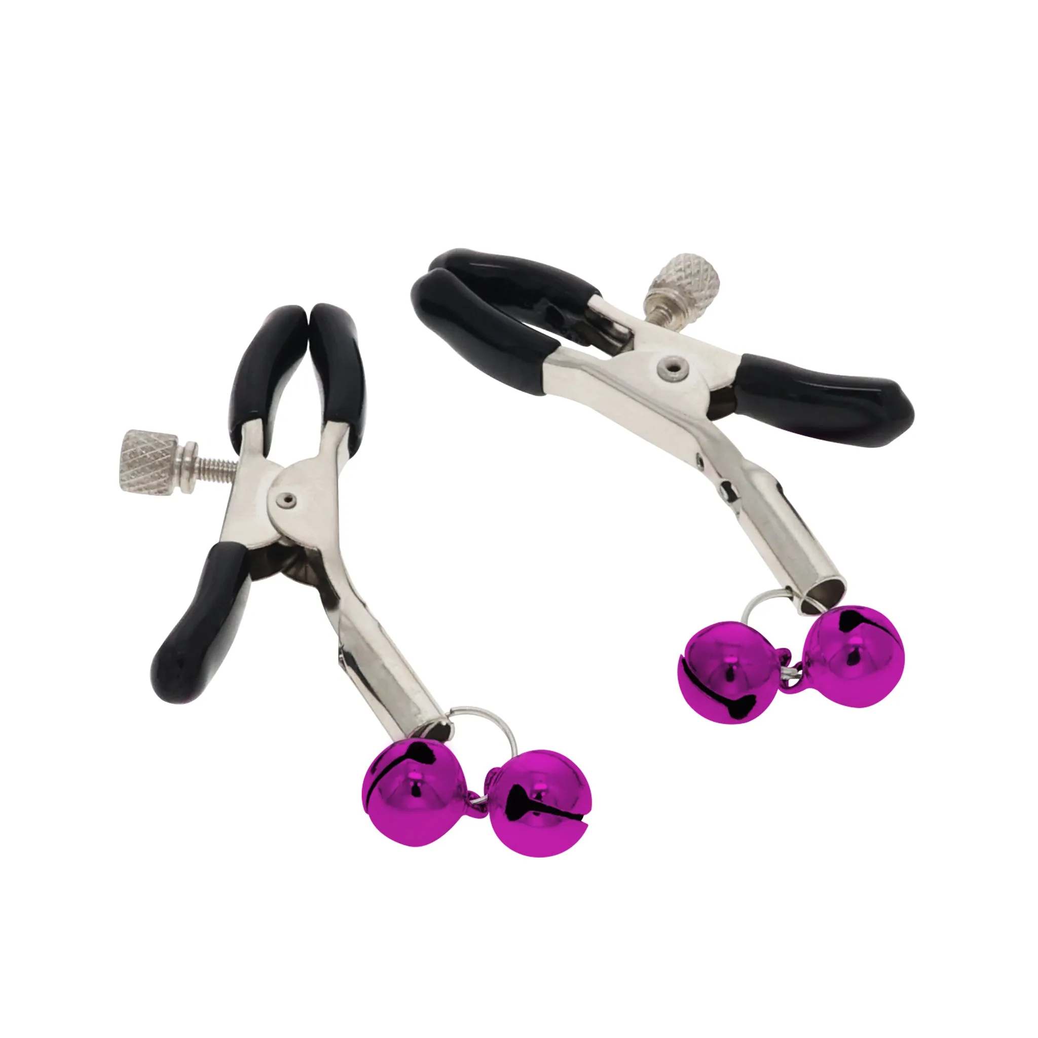 EROGENOUS ZONE ADJUSTABLE NIPPLE CLAMPS W/ SILVER BELLS