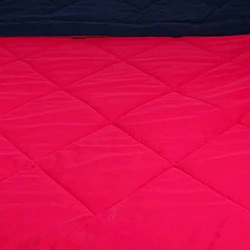 EVERDECOR Reversible Microfibe 250 GSM Soft Comforter/AC Blanket for King Size Double Bed - 90 x 100 Inches (Pink-Blue)