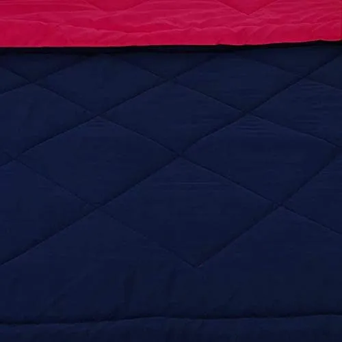 EVERDECOR Reversible Microfibe 250 GSM Soft Comforter/AC Blanket for King Size Double Bed - 90 x 100 Inches (Pink-Blue)