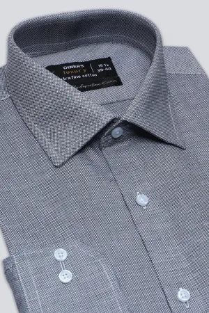 Grey Texture Formal Shirt