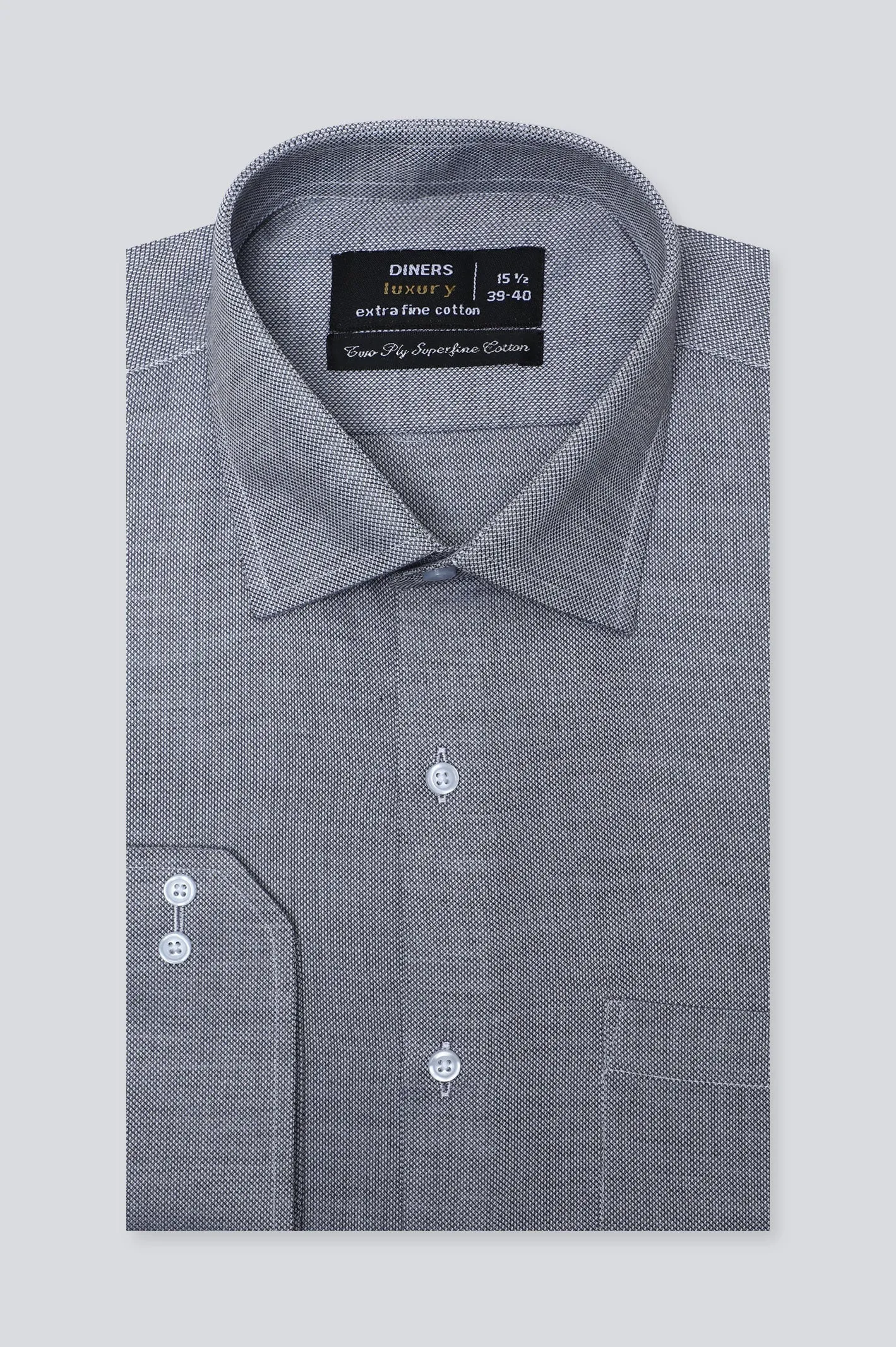 Grey Texture Formal Shirt