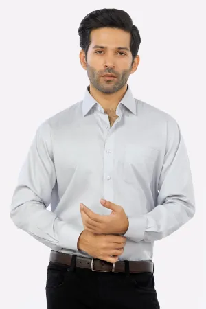 Grey Textured Formal Shirt