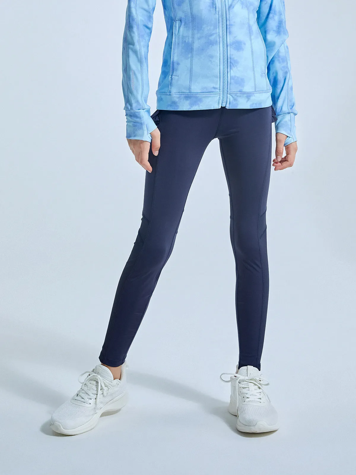 HEAVENLY Girls Leggings Mesh With Ruffle