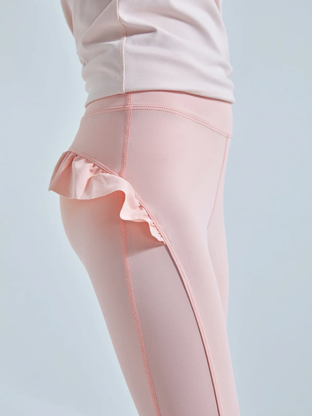 HEAVENLY Girls Leggings Mesh With Ruffle
