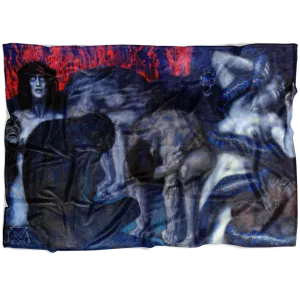 Hell by Franz von Stuck Fleece Blanket