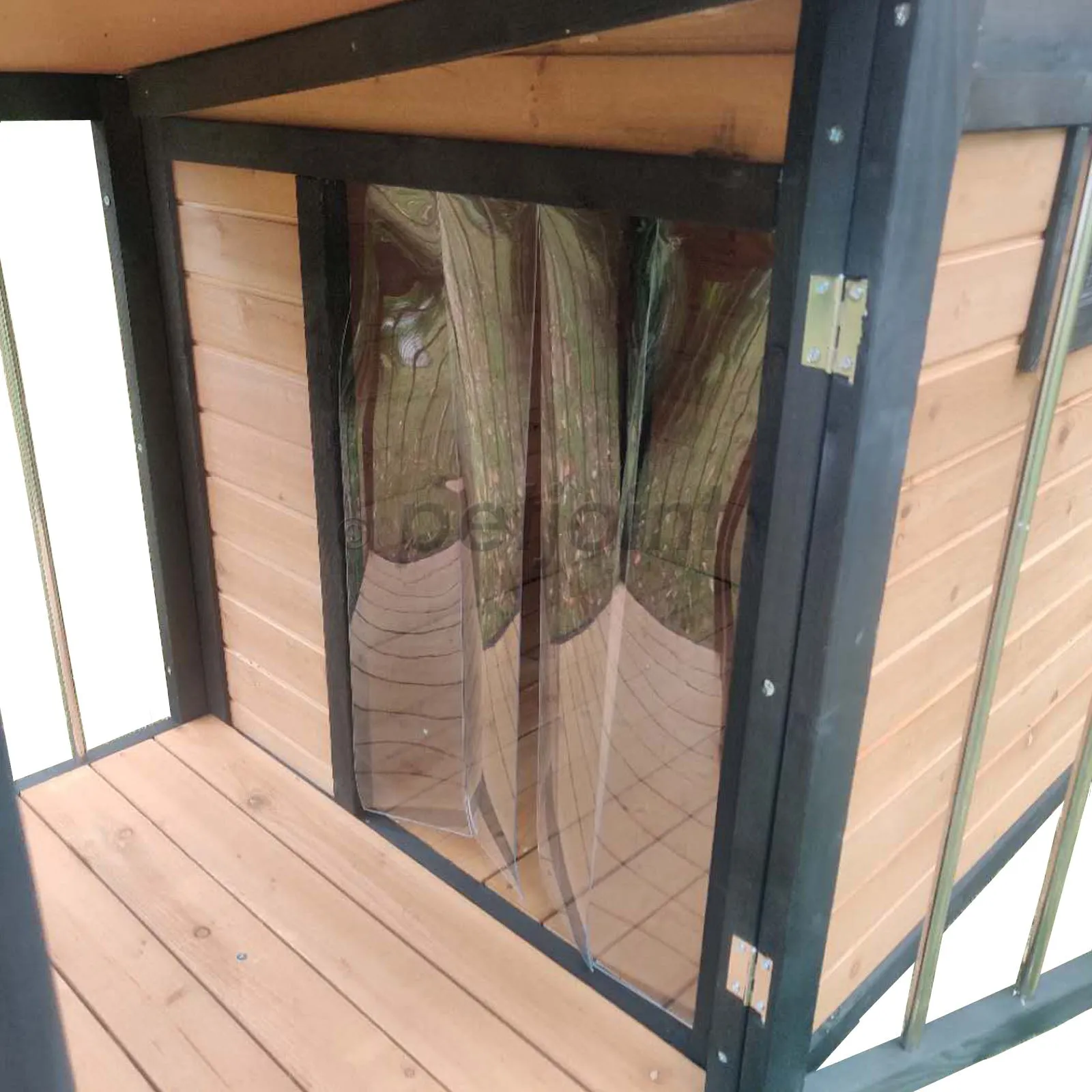 Large Wooden Dog Kennel Crate Door Lock, In-built Storage, Window