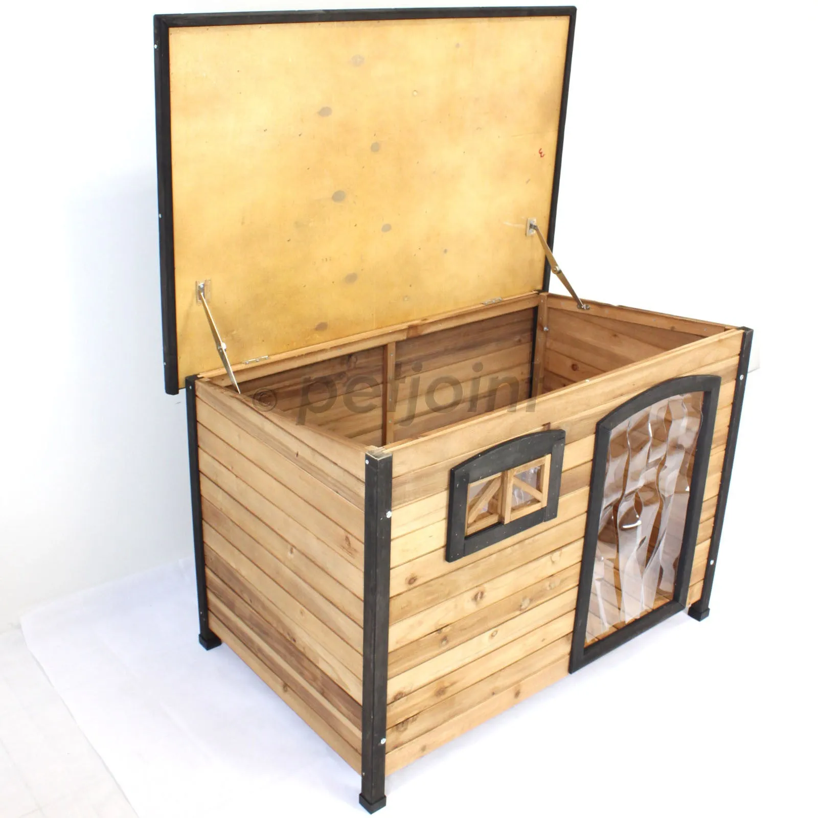 Large Wooden Pet Dog Kennel House Home - Indoor Outdoor