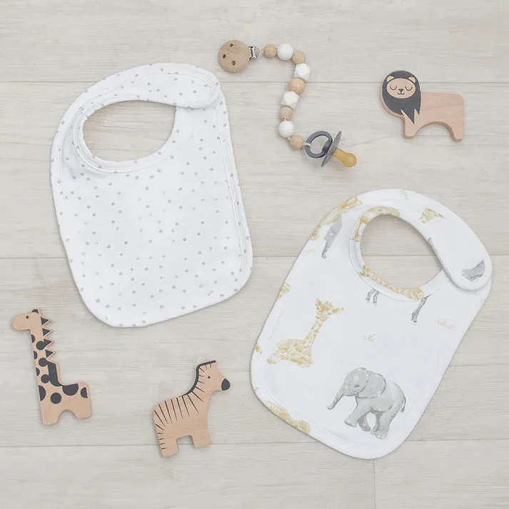 Living Textiles 2pk Bibs - Savana Babies