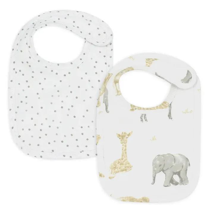 Living Textiles 2pk Bibs - Savana Babies