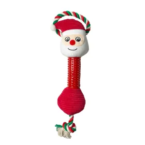 Long Neck Santa | Christmas Plush Dog Toy by Happy Pet