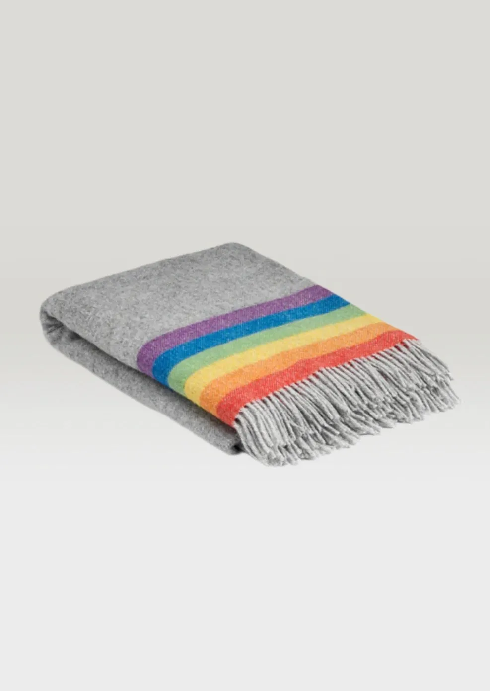 McNutt Wool Blanket | Rainbow Stripe