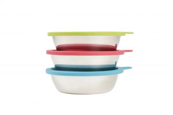 Messy Mutts Stainless Bowl & Lid Box Set