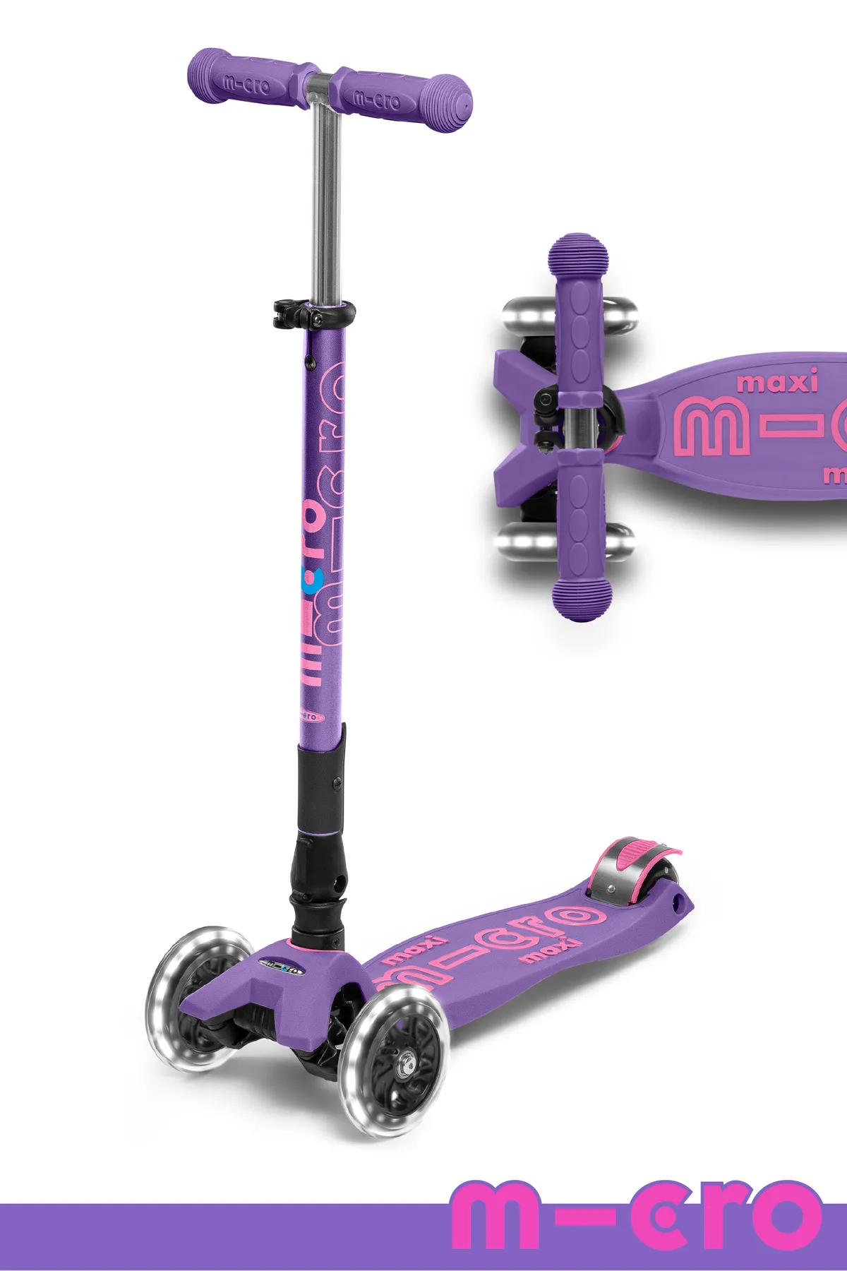 Micro Kickboard- Maxi Deluxe LED Foldable