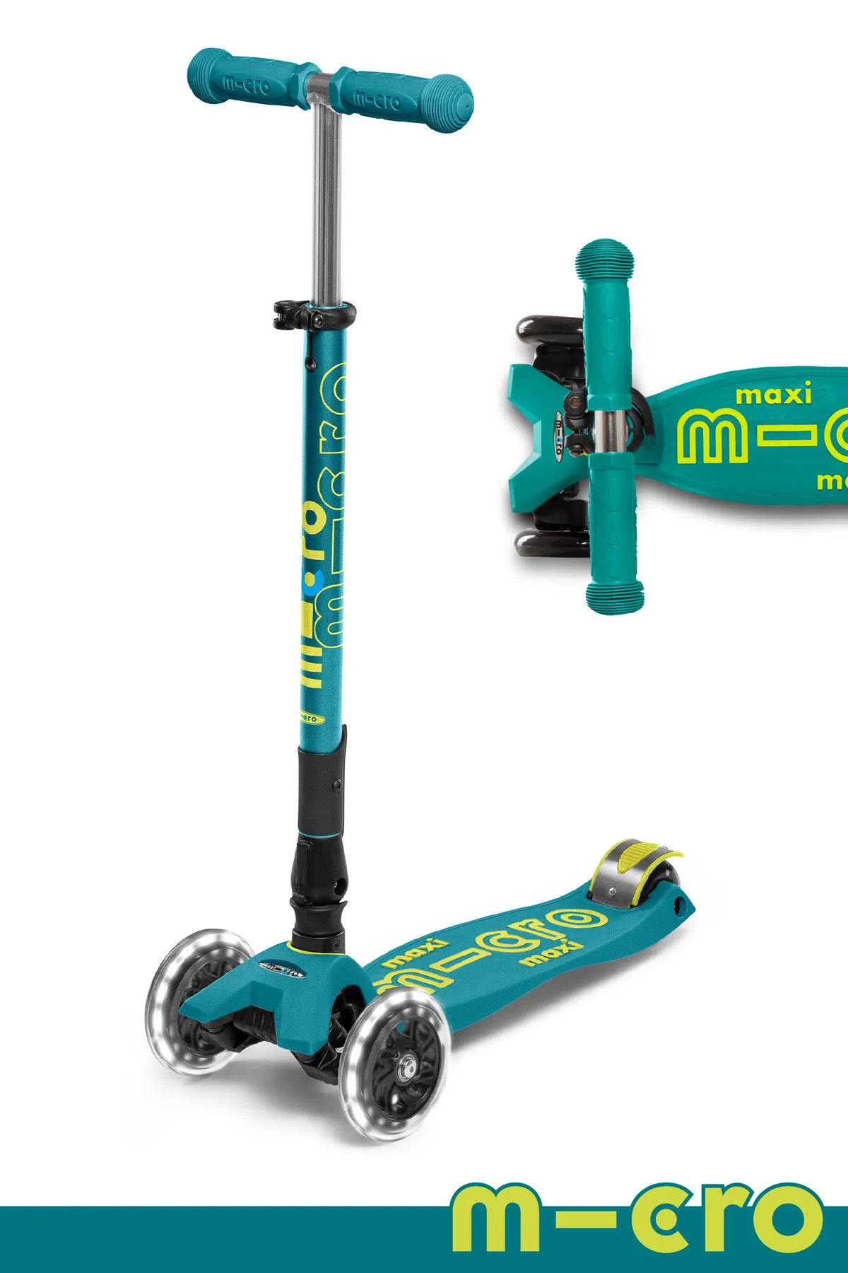 Micro Kickboard- Maxi Deluxe LED Foldable