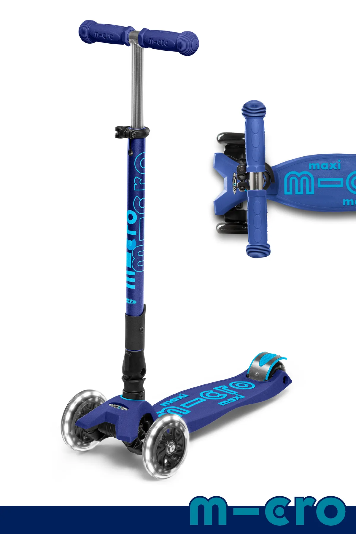 Micro Kickboard- Maxi Deluxe LED Foldable