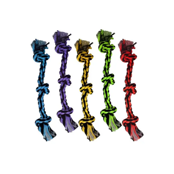MULTIPET - Nuts for Knots 3-Knot Rope Dog Toy - 15" Long