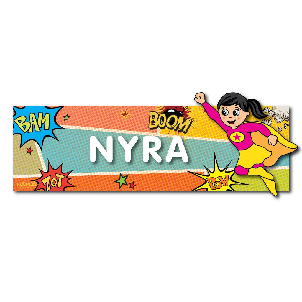 Name Plaque <br> Supergirl Motif