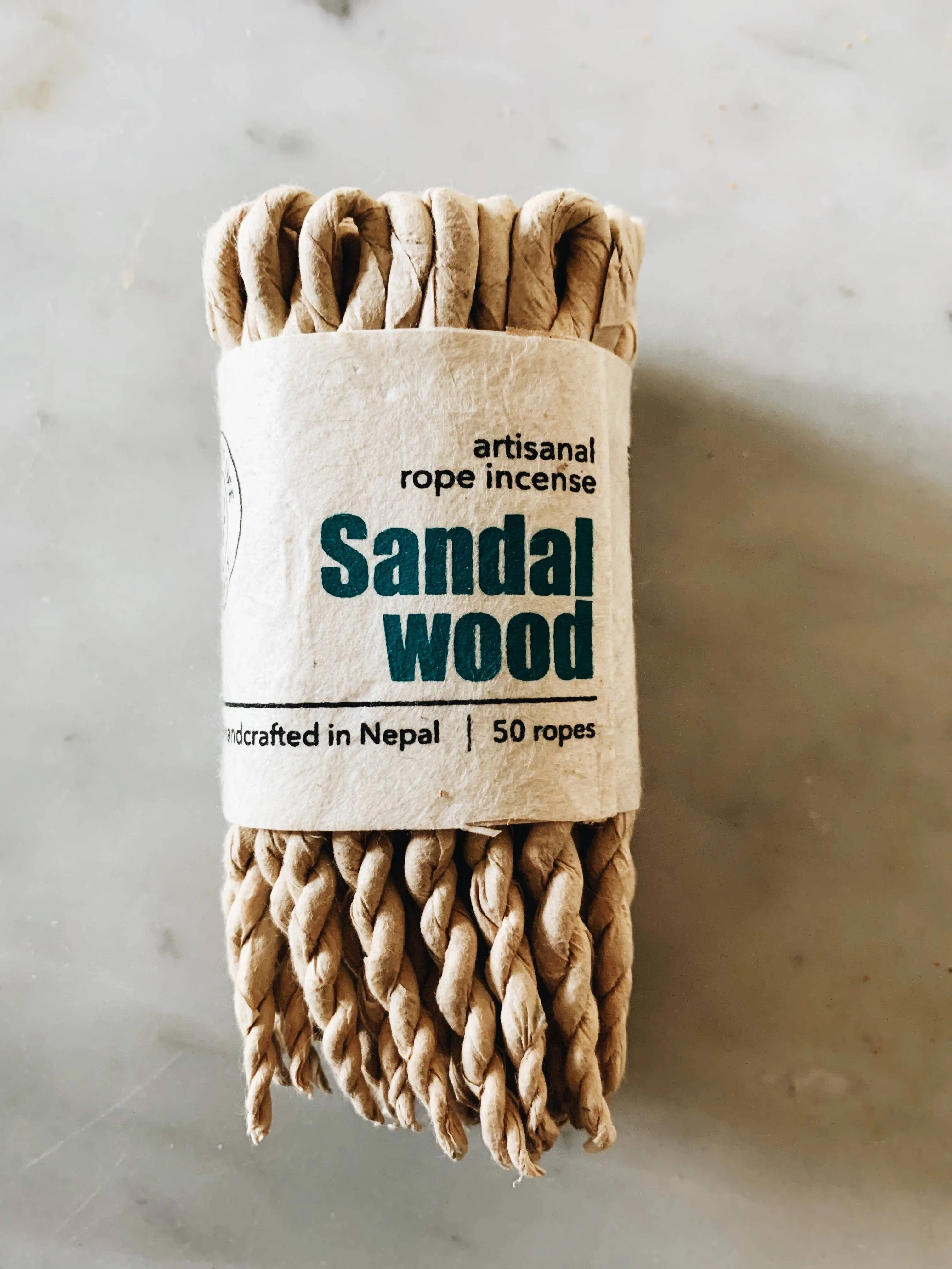 NATURAL ROPE INCENSE - SANDALWOOD - CEDAR - JUNIPER