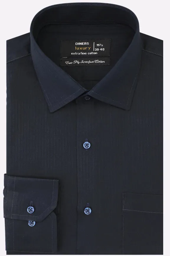 Navy Blue Dobby Formal Shirt