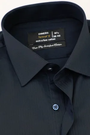Navy Blue Dobby Formal Shirt